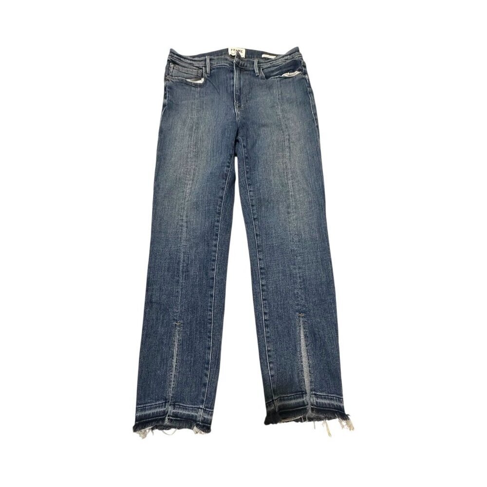 FRAME Denim Le Nouveau Straight Split Hem Jeans Size 30 - Picture 7 of 13